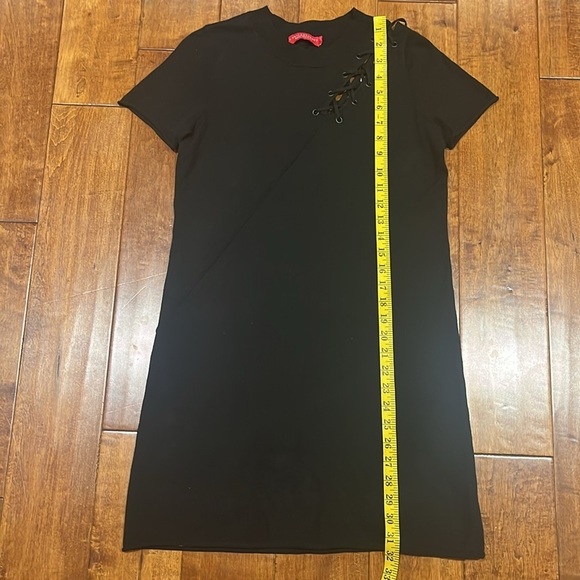 N: philanthropy Black lace up Shoulder Cutout Knit Dress Size XS - Picture 6 of 8
